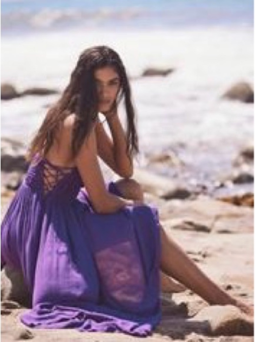 Free People Violet Turning Up The Temperature Maxi Dress